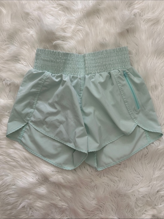 Pants - Light Mint Active Shorts with Smocked Waist